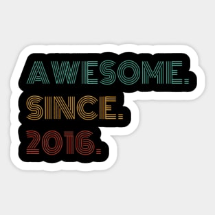 8 Years Old Awesome Since 2016 8Th Birthday Sticker